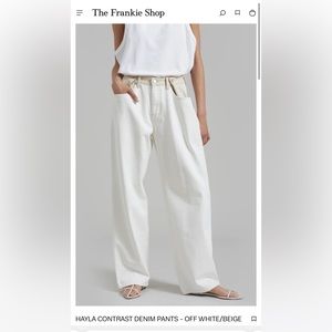 NWT Frankie Shop Hayla contrast denim off white XS/S